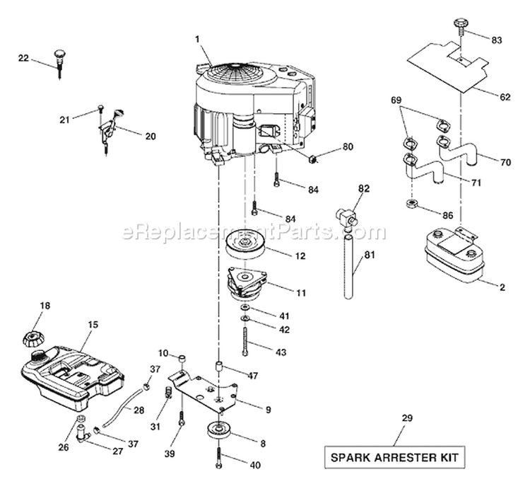 Page D Diagram and Parts List for 2554XPB GTH  954568427 -2004-08 Husqvarna Lawn Tractor