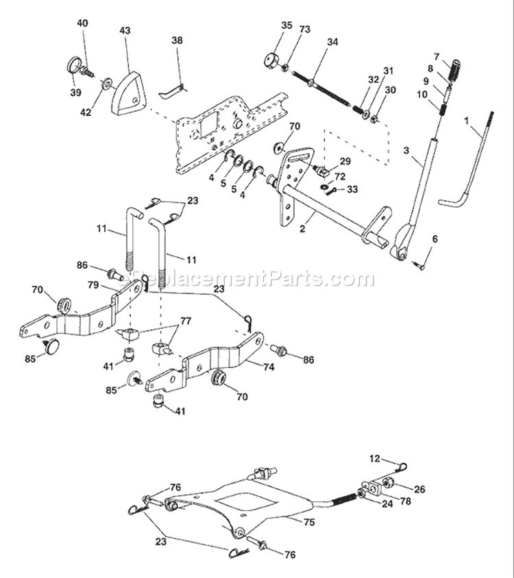 Page F Diagram and Parts List for 2554XPB GTH  954568427 -2004-08 Husqvarna Lawn Tractor