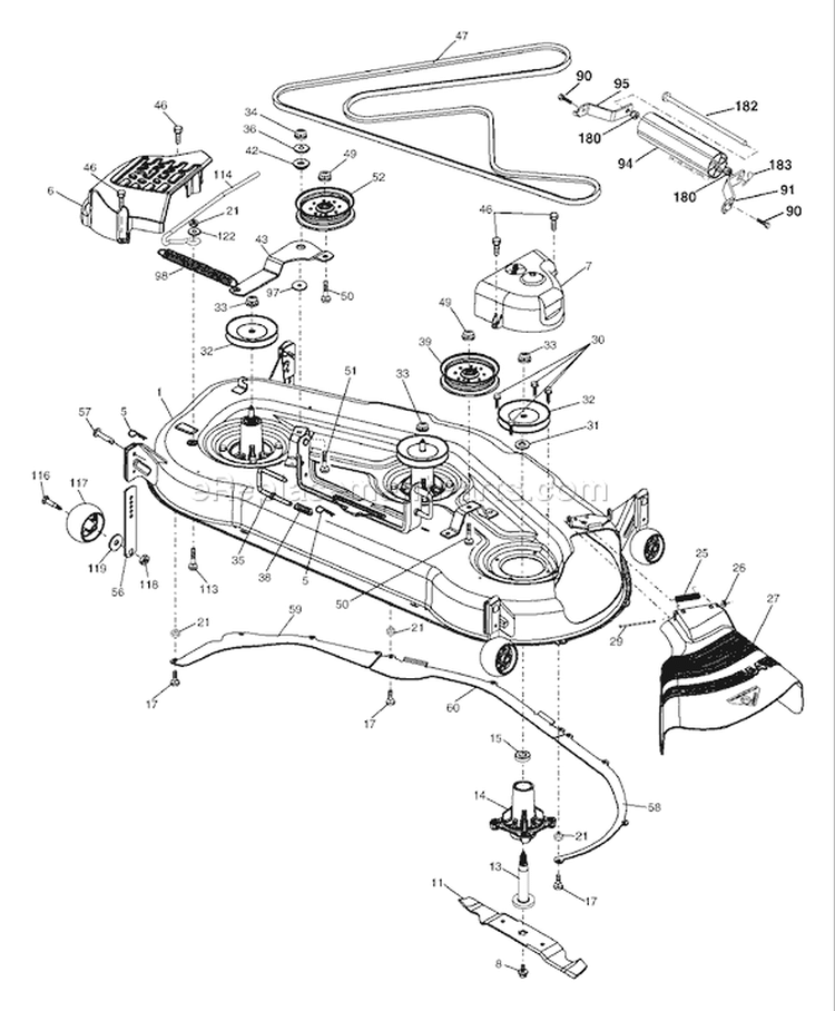 Page G Diagram and Parts List for 2554XPB GTH  954568427 -2004-08 Husqvarna Lawn Tractor