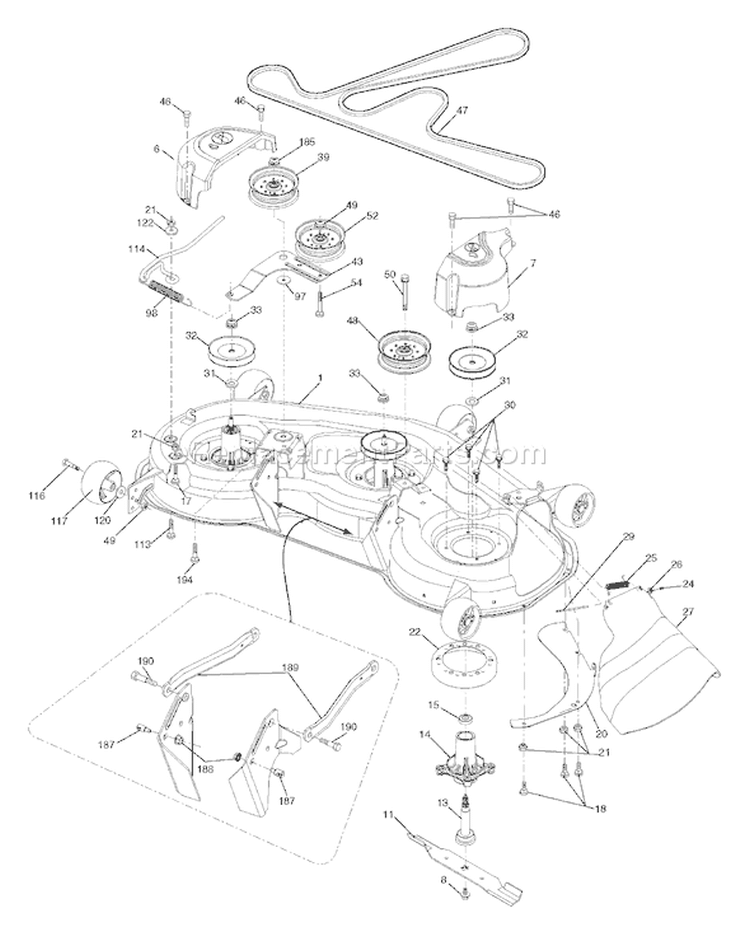 Page F Diagram and Parts List for 2648 GTH  96043003000 -2006-12 Husqvarna Lawn Tractor