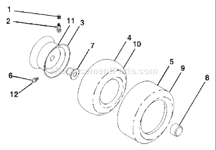 Page J Diagram and Parts List for 2654 GTH  96025000101 -2005-06 Husqvarna Lawn Tractor
