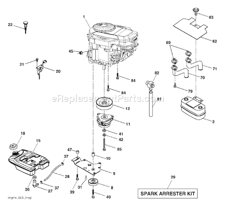 Page D Diagram and Parts List for 2654 GTH  96025000101 -2005-06 Husqvarna Lawn Tractor