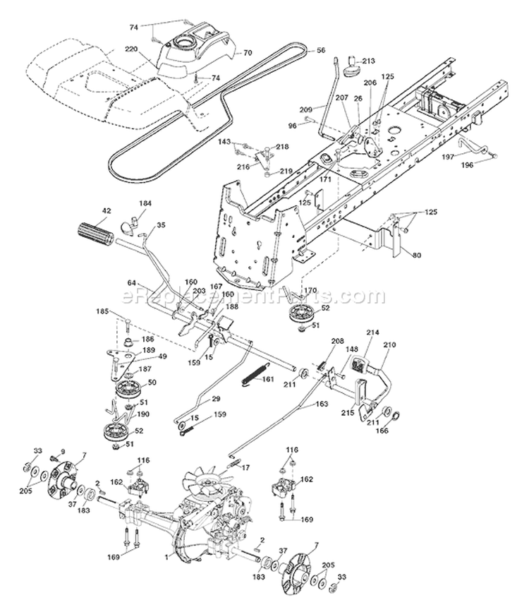 Page C Diagram and Parts List for 2654T GTH  96043001000 -2006-03 Husqvarna Lawn Tractor
