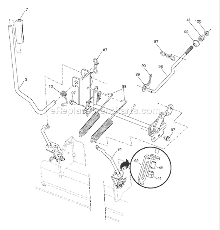 Page G Diagram and Parts List for 2654T GTH  96043001000 -2006-03 Husqvarna Lawn Tractor