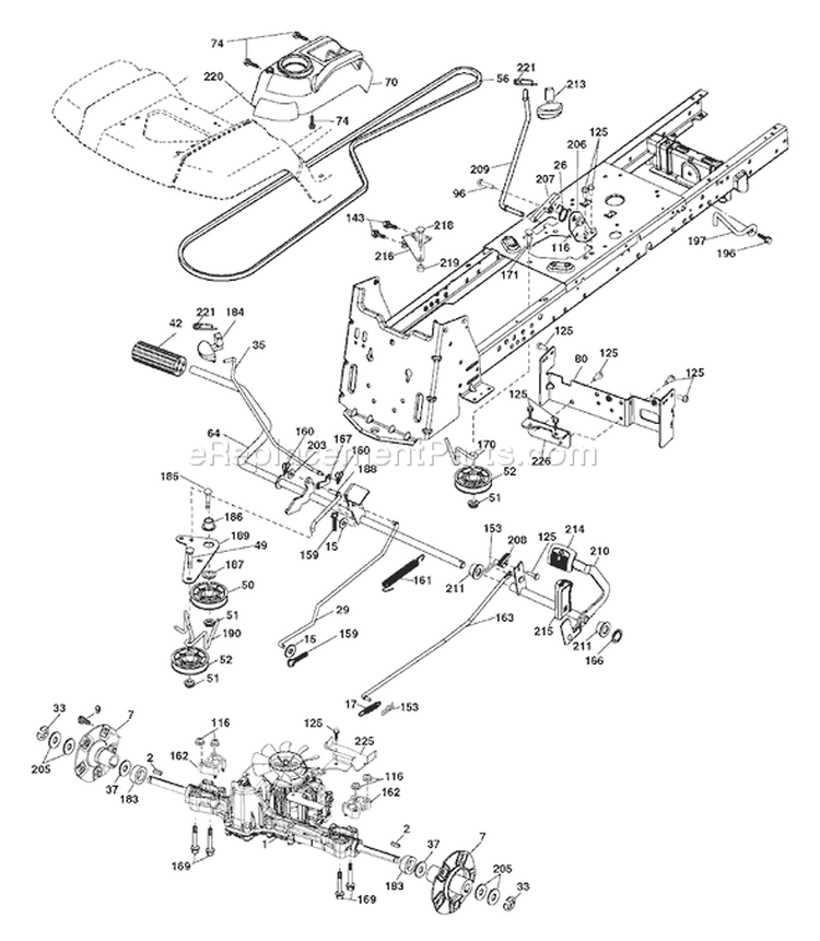 Page C Diagram and Parts List for 2654T GTH  96043001001 -2006-03 Husqvarna Lawn Tractor