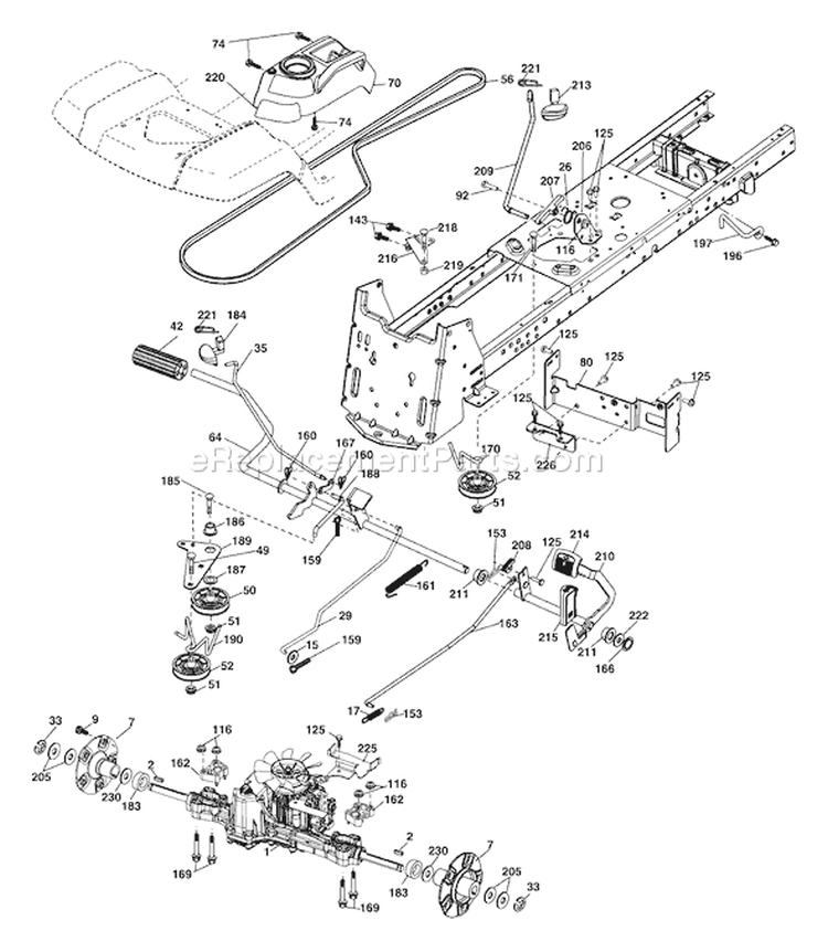 Page C Diagram and Parts List for 2654T GTH  96043001002 -2006-03 Husqvarna Lawn Tractor