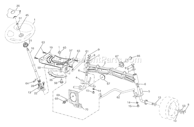 Page I Diagram and Parts List for 2654T GTH  96043001002 -2006-03 Husqvarna Lawn Tractor