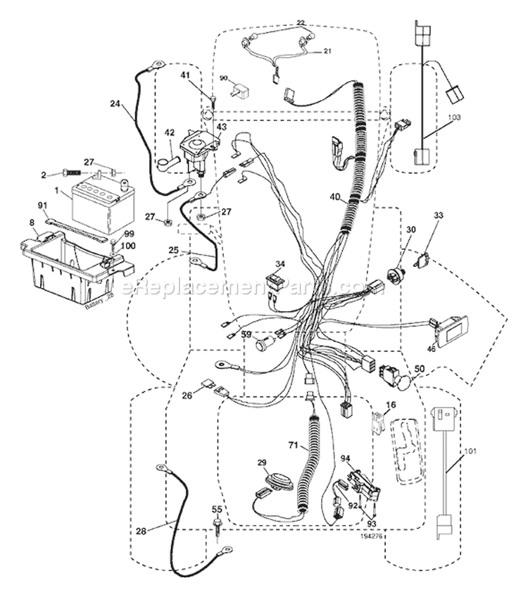 Page D Diagram and Parts List for 26K54 GTH  96043003100 -2006-11 Husqvarna Lawn Tractor