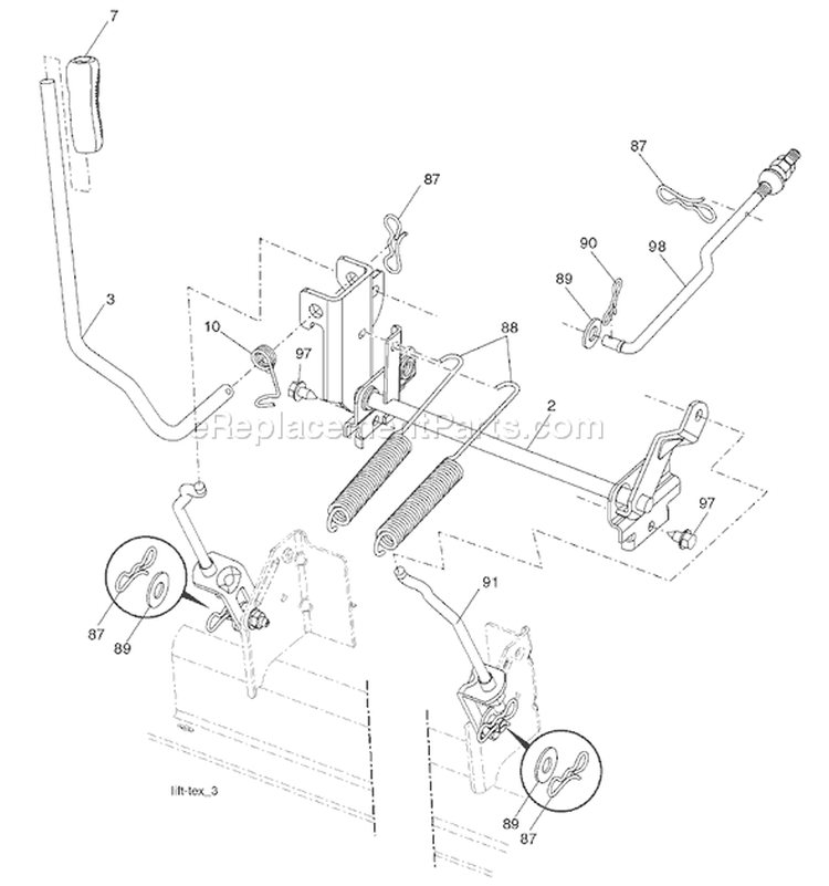 Page G Diagram and Parts List for 26K54T GTH  96043001101 -2006-03 Husqvarna Lawn Tractor