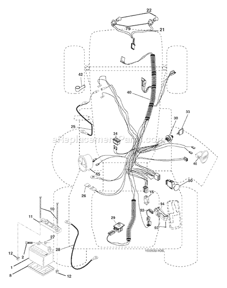 Page C Diagram and Parts List for 2754 GTH  96023000401 -2005-06 Husqvarna Lawn Tractor