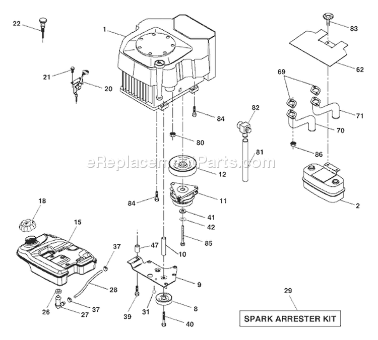 Page D Diagram and Parts List for 2754 GTH  96023000401 -2005-06 Husqvarna Lawn Tractor