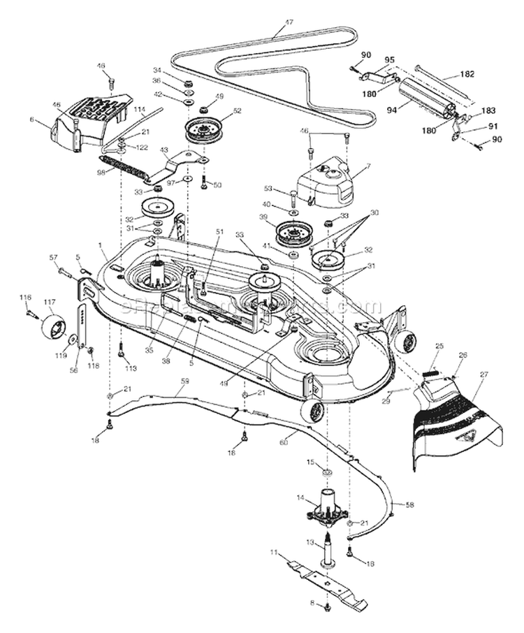 Page G Diagram and Parts List for 2254XP GTH  96023000201 -2005-06 Husqvarna Lawn Tractor