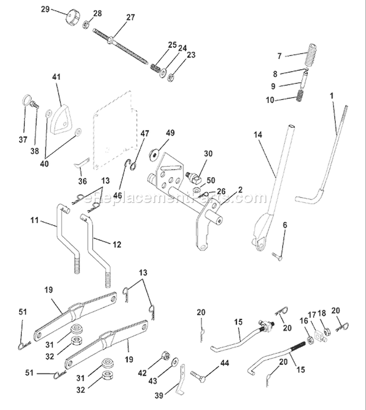 Page G Diagram and Parts List for 205 GTVH  954140102A -1999-10 Husqvarna Lawn Tractor
