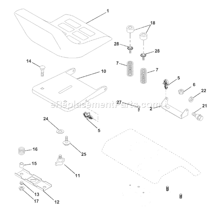 Page H Diagram and Parts List for 205 GTVH  954140102A -1999-10 Husqvarna Lawn Tractor