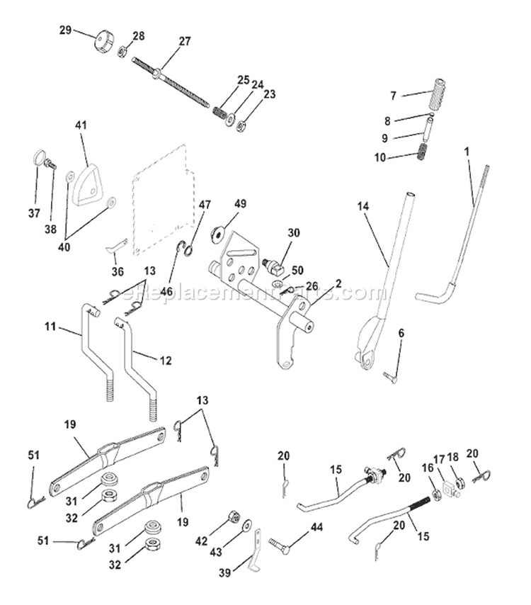 Page G Diagram and Parts List for 205 GTVH  954140102B -2000-03 Husqvarna Lawn Tractor