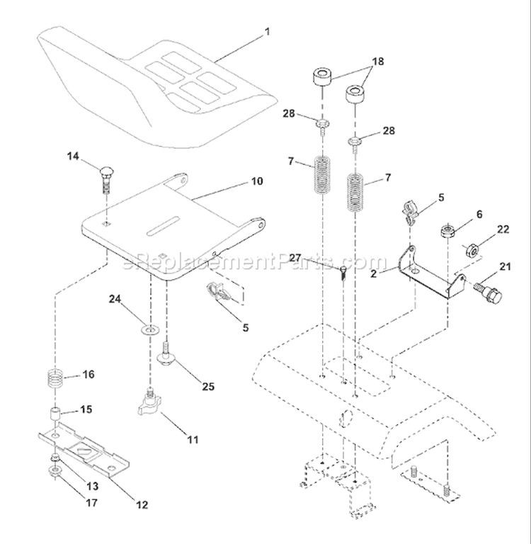 Page H Diagram and Parts List for 205 GTVH  954140102B -2000-03 Husqvarna Lawn Tractor
