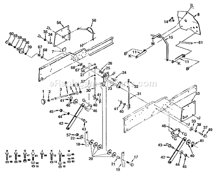 Page F Diagram and Parts List for GT180 GT 180 H1850C -954000372 -1992-08 Husqvarna Lawn Tractor