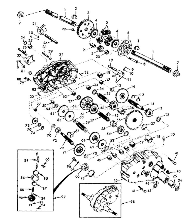 Page J Diagram and Parts List for GT200 GT 200 1994-07 Husqvarna Lawn Tractor