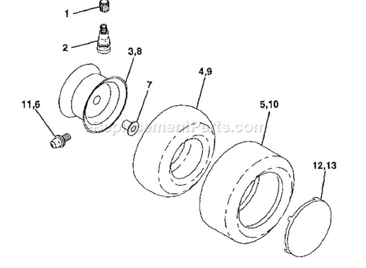 Page K Diagram and Parts List for GT200 GT 200 1994-07 Husqvarna Lawn Tractor
