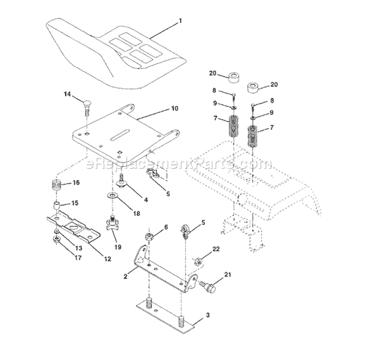 Page H Diagram and Parts List for GT200 GT 200 1994-07 Husqvarna Lawn Tractor
