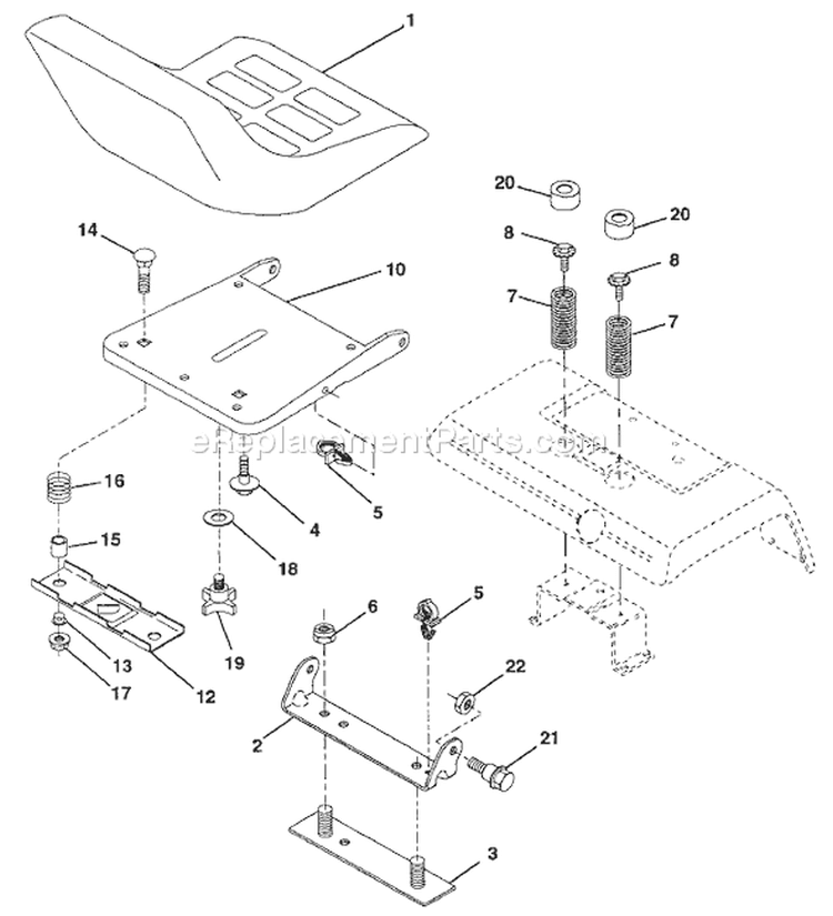 Page H Diagram and Parts List for GT200 GT 200 HCGTK200A -954840001 -1996-01 Husqvarna Lawn Tractor