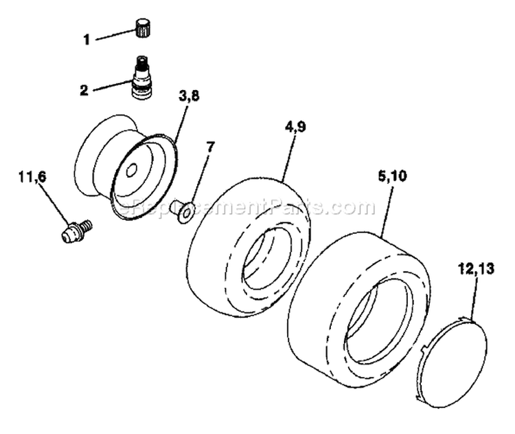 Page K Diagram and Parts List for GT200 GT 200 HN2050A -1993-12 Husqvarna Lawn Tractor