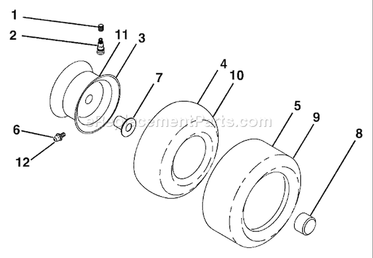 Page K Diagram and Parts List for GT2254 GT 2254 96023000500 -2005-05 Husqvarna Lawn Tractor