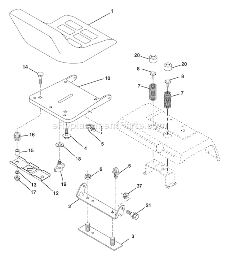 Page I Diagram and Parts List for GT2254 GT 2254 96023000500 -2005-05 Husqvarna Lawn Tractor