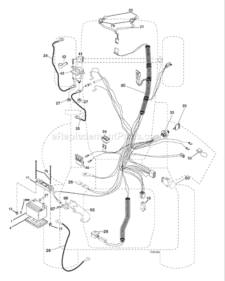 Page C Diagram and Parts List for GT2254 GT 2254 96025000200 -2005-05 Husqvarna Lawn Tractor