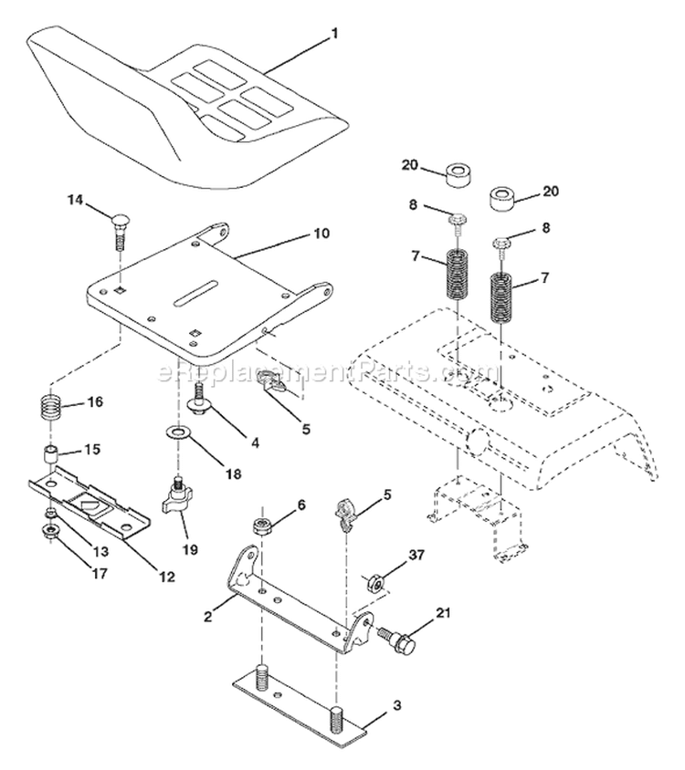 Page I Diagram and Parts List for GT2254 GT 2254 96025000200 -2005-05 Husqvarna Lawn Tractor