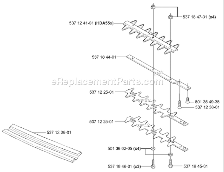 Page G Diagram and Parts List for 326 HE 4 X-Series 2004-01 Husqvarna Hedge Trimmer