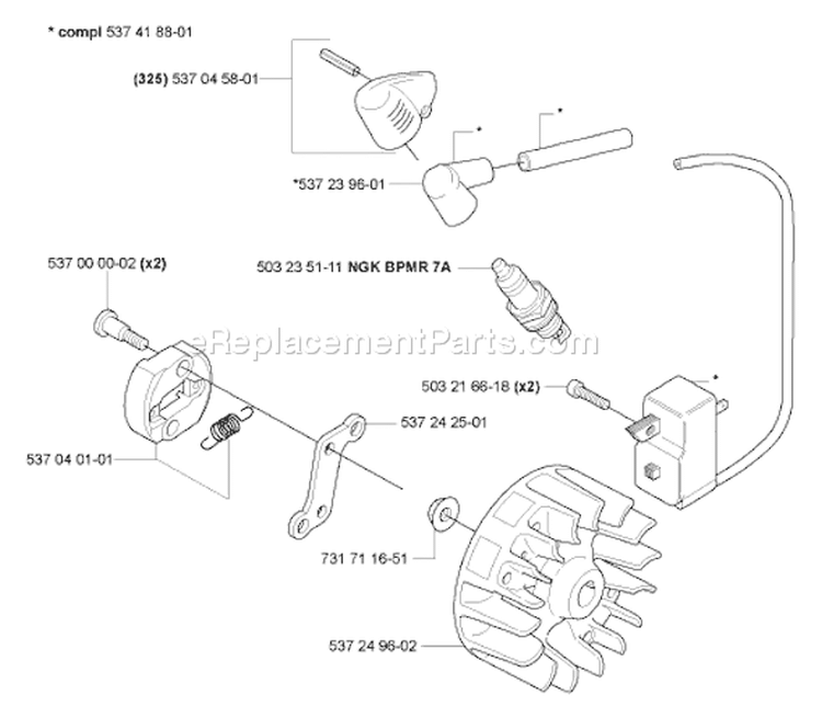 Page J Diagram and Parts List for HA850ATTACHMENT HA 850 Attachment 2005-09 Husqvarna Hedge Trimmer
