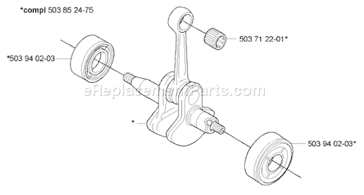 Page F Diagram and Parts List for 323HE3 323 HE 3 2005-09 Husqvarna Hedge Trimmer