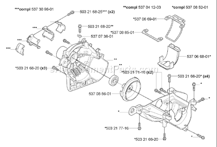 Page F Diagram and Parts List for 326 HE 3x 2005-10 Husqvarna Hedge Trimmer