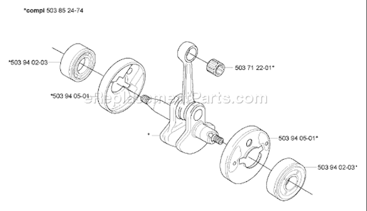 Page G Diagram and Parts List for 326 HE 3x 2005-10 Husqvarna Hedge Trimmer