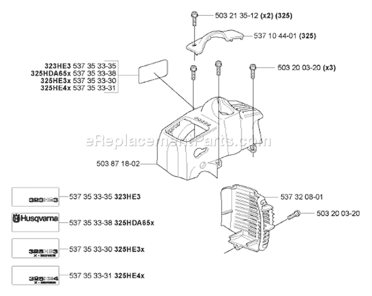 Page D Diagram and Parts List for HA850ATTACHMENT HA 850 Attachment 2007-01 Husqvarna Hedge Trimmer