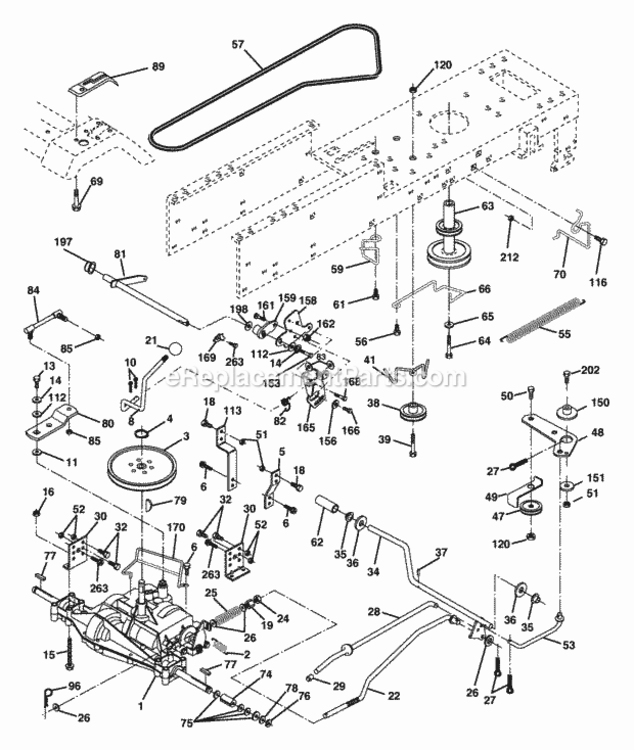 Page C Diagram and Parts List for HD13538 2005 Husqvarna Lawn Tractor