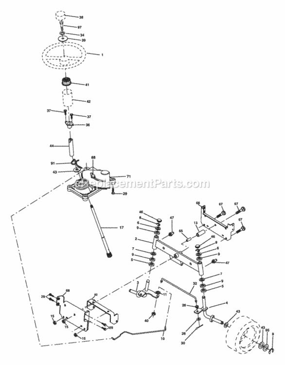 Page I Diagram and Parts List for HD13538 2005 Husqvarna Lawn Tractor