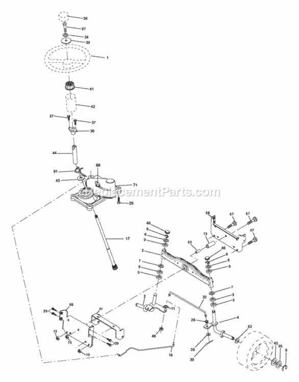 Page I Diagram and Parts List for HD13538 2006 Husqvarna Lawn Tractor