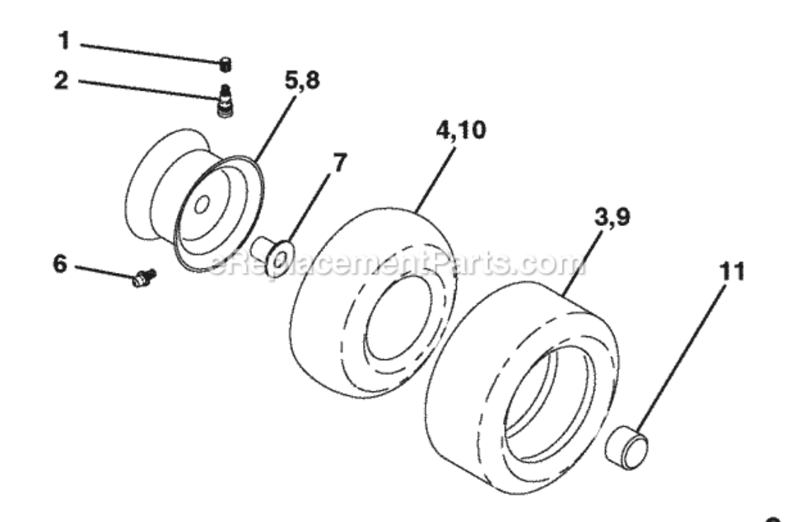 Page J Diagram and Parts List for HD17542 2006-02 Husqvarna Lawn Tractor