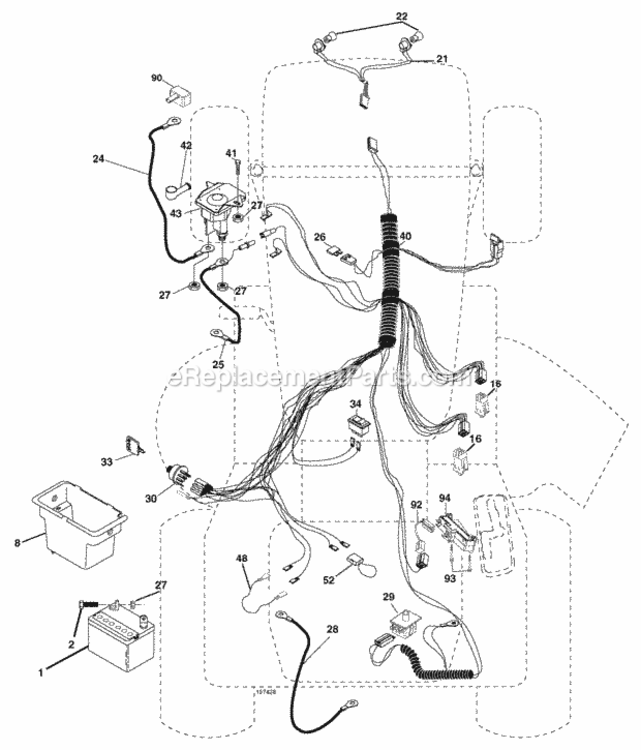 Page D Diagram and Parts List for HD17542 2006-02 Husqvarna Lawn Tractor