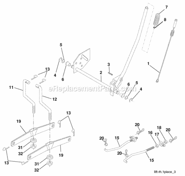 Page G Diagram and Parts List for HD17542 2006-02 Husqvarna Lawn Tractor