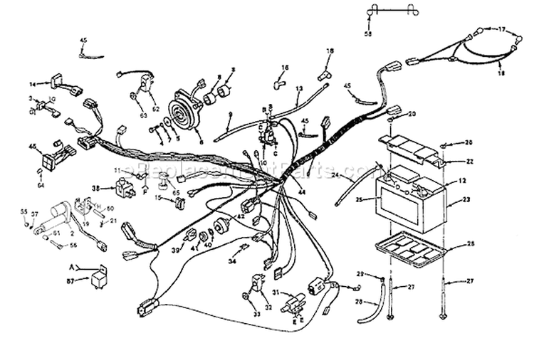 Page A Diagram and Parts List for HVGTK 180 AR 1990-03 Husqvarna Lawn Tractor