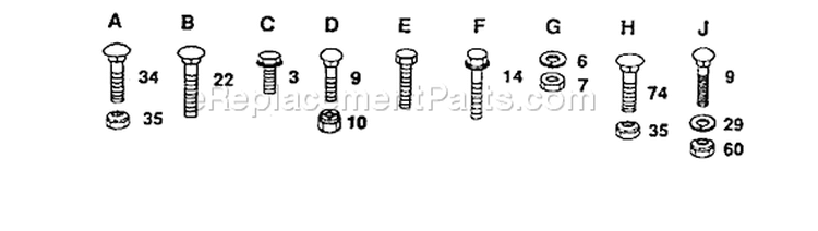 Page F Diagram and Parts List for HVGTK 180 AR 1990-03 Husqvarna Lawn Tractor