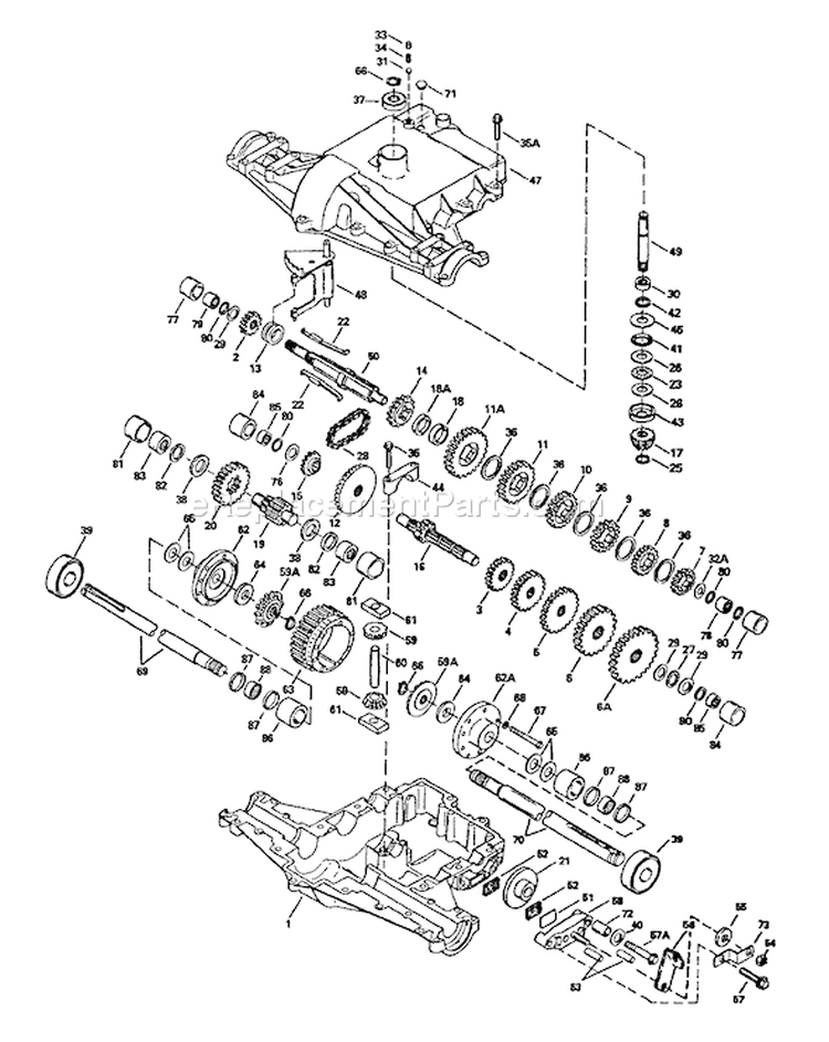 Page K Diagram and Parts List for HVGTV 160 AR 1990-01 Husqvarna Lawn Tractor