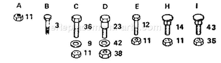 Page B Diagram and Parts List for HVGTV 160 AR 1990-01 Husqvarna Lawn Tractor
