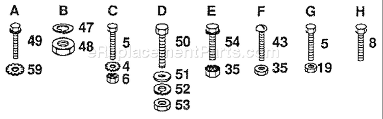 Page D Diagram and Parts List for HVGTV 160 AR 1990-01 Husqvarna Lawn Tractor
