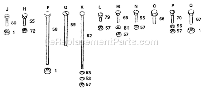 Page H Diagram and Parts List for HVGTV 160 AR 1990-01 Husqvarna Lawn Tractor