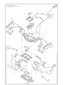 Cover, Electrical System Diagram and Parts List for CEORA  Husqvarna Brush Cutter