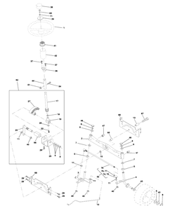 Steering Assembly Diagram and Parts List for YTH160 (954140008B)(1998-07) Husqvarna Lawn Mower